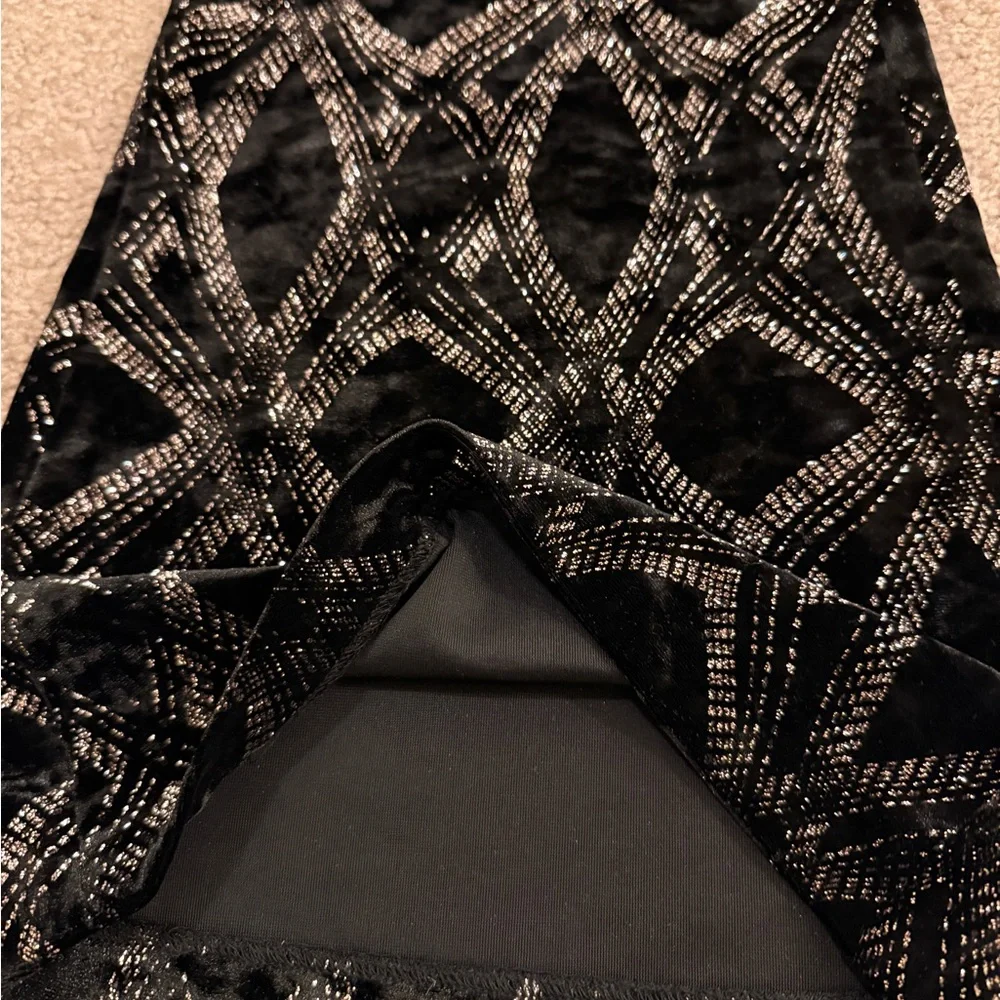 Zara Black Velvet Flare Pants - Picture 4 of 7